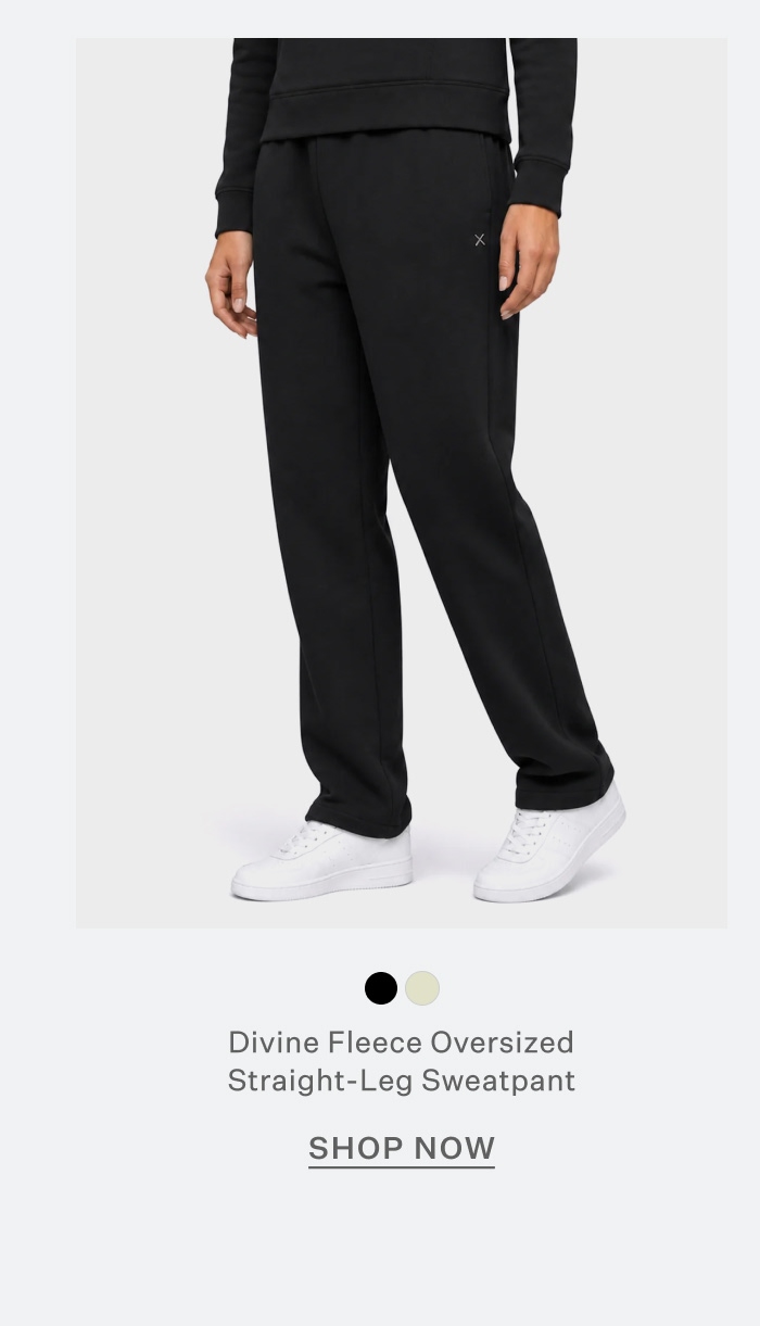 Divine Fleece Oversized Straight-Leg Sweatpant
