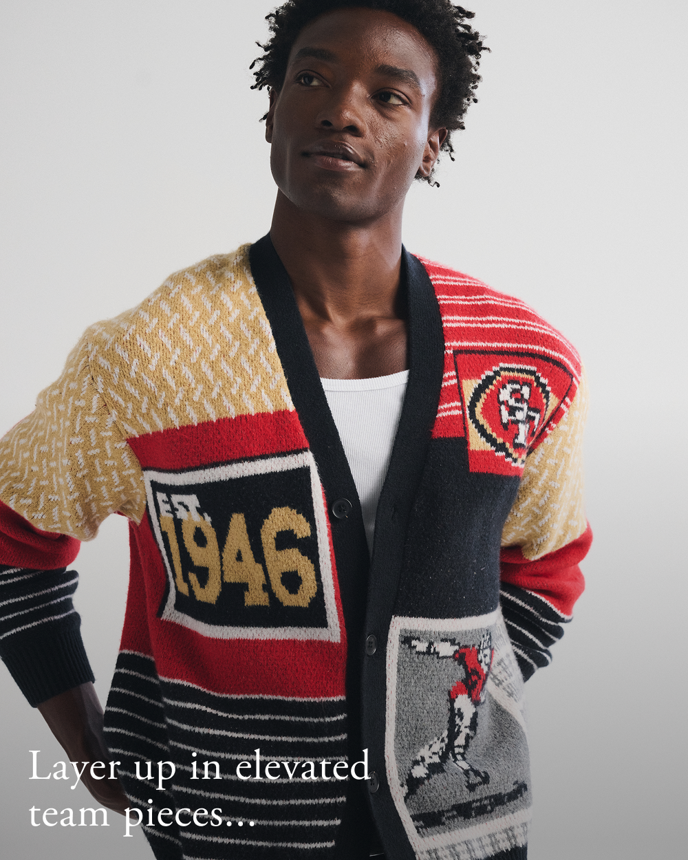 Layer up in elevated team pieces...