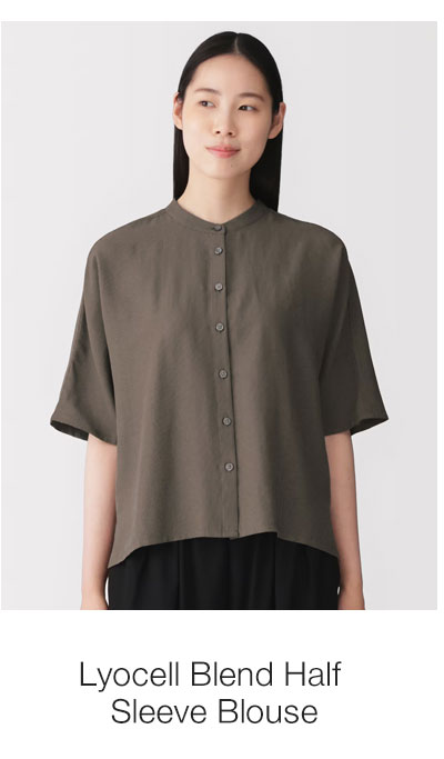 Shop Lyocell Blend Half Sleeve Blouse