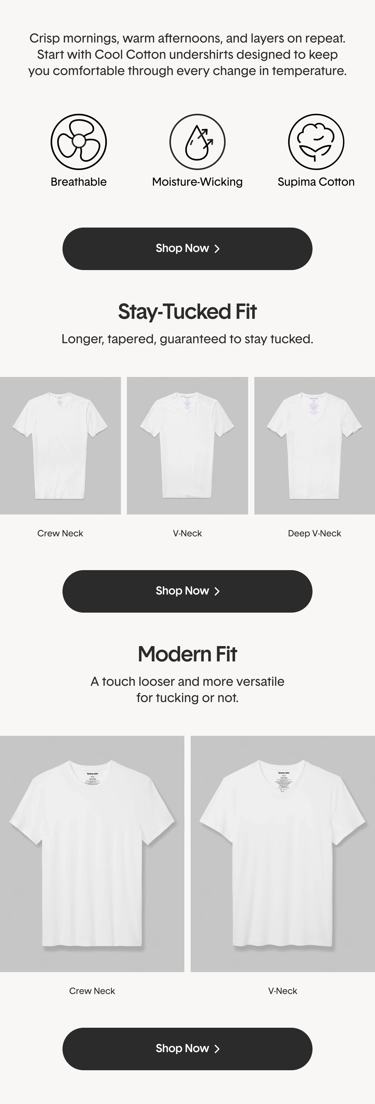 Stay Cool. Stay Comfortable. | Shop Cool Cotton Undershirts >