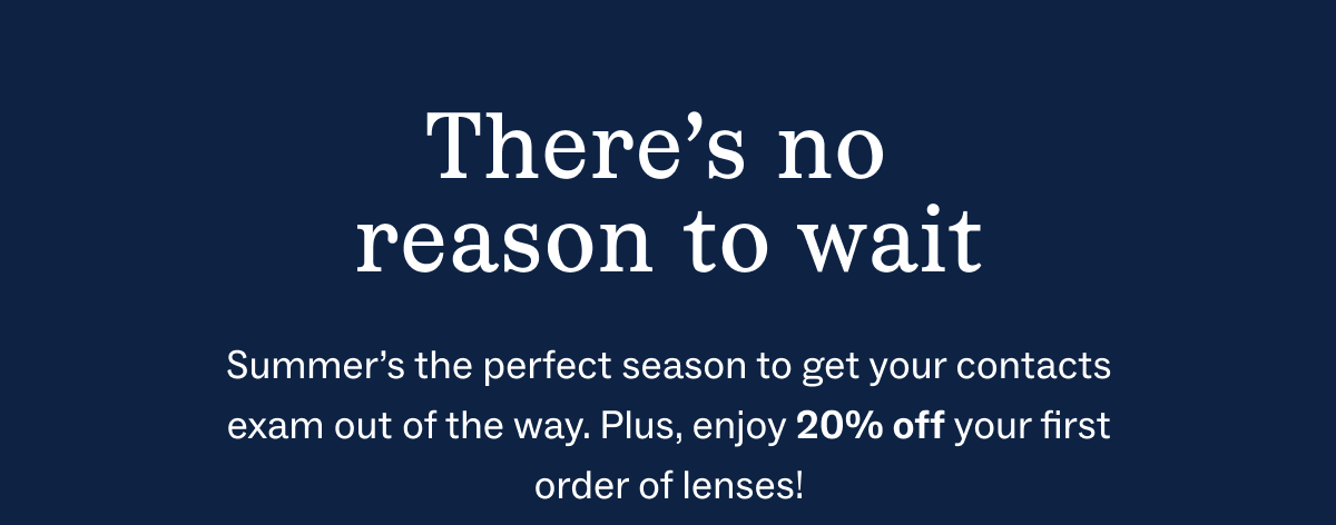 20% off your first order of lenses