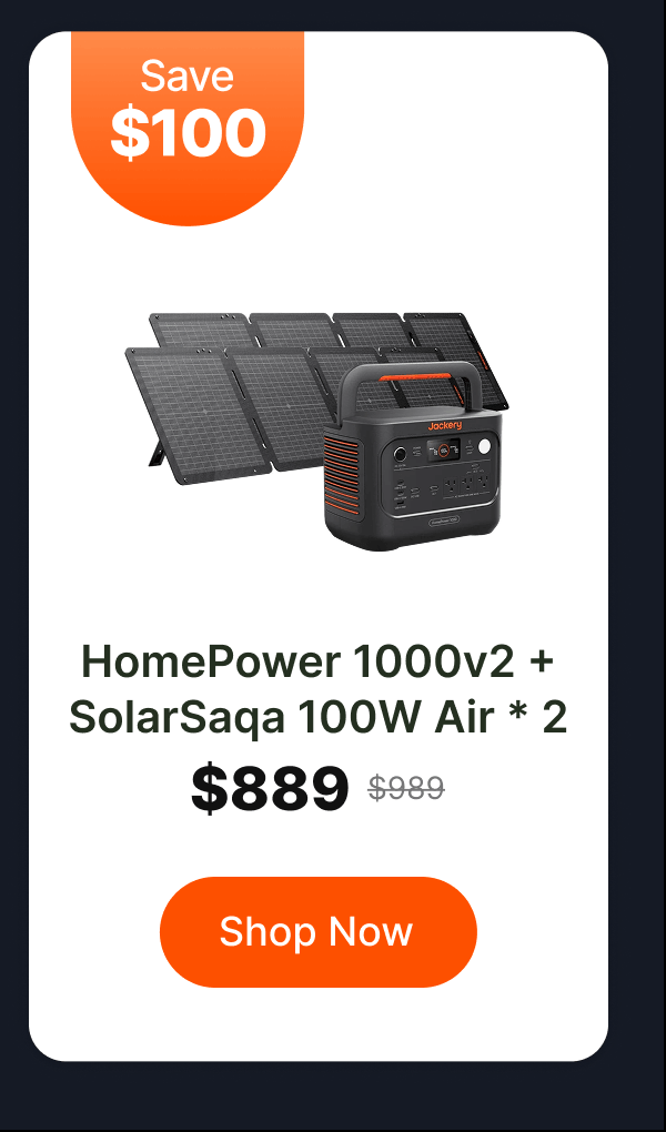 HomePower 1000v2 + SolarSaqa 100W Air x 2