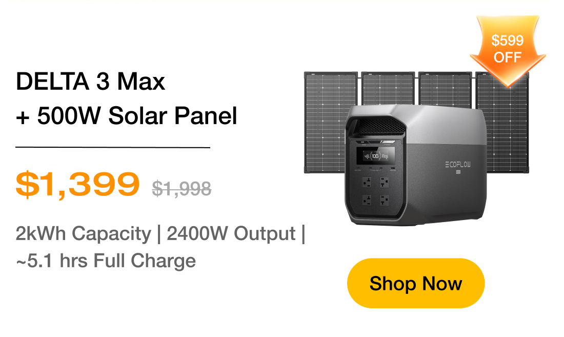 DELTA 3 Max + 500W Solar Panel