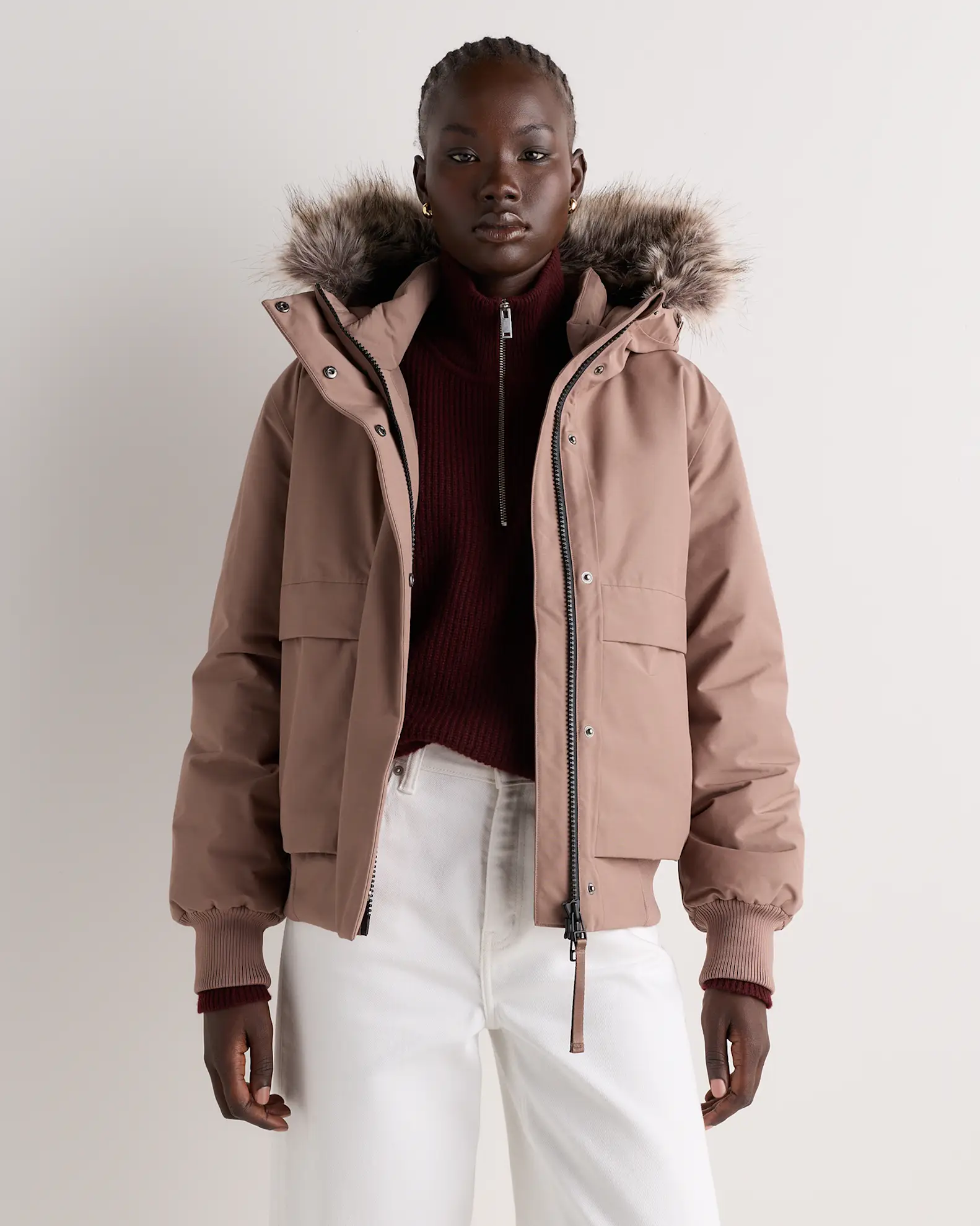 Responsible Down Hooded Short Parka