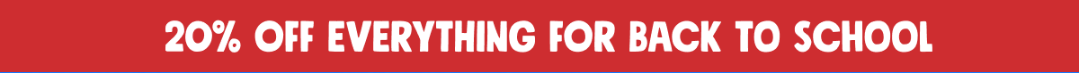 20% Off Everything For Back To School