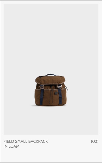 Field Small Backpack in Loam. (02)