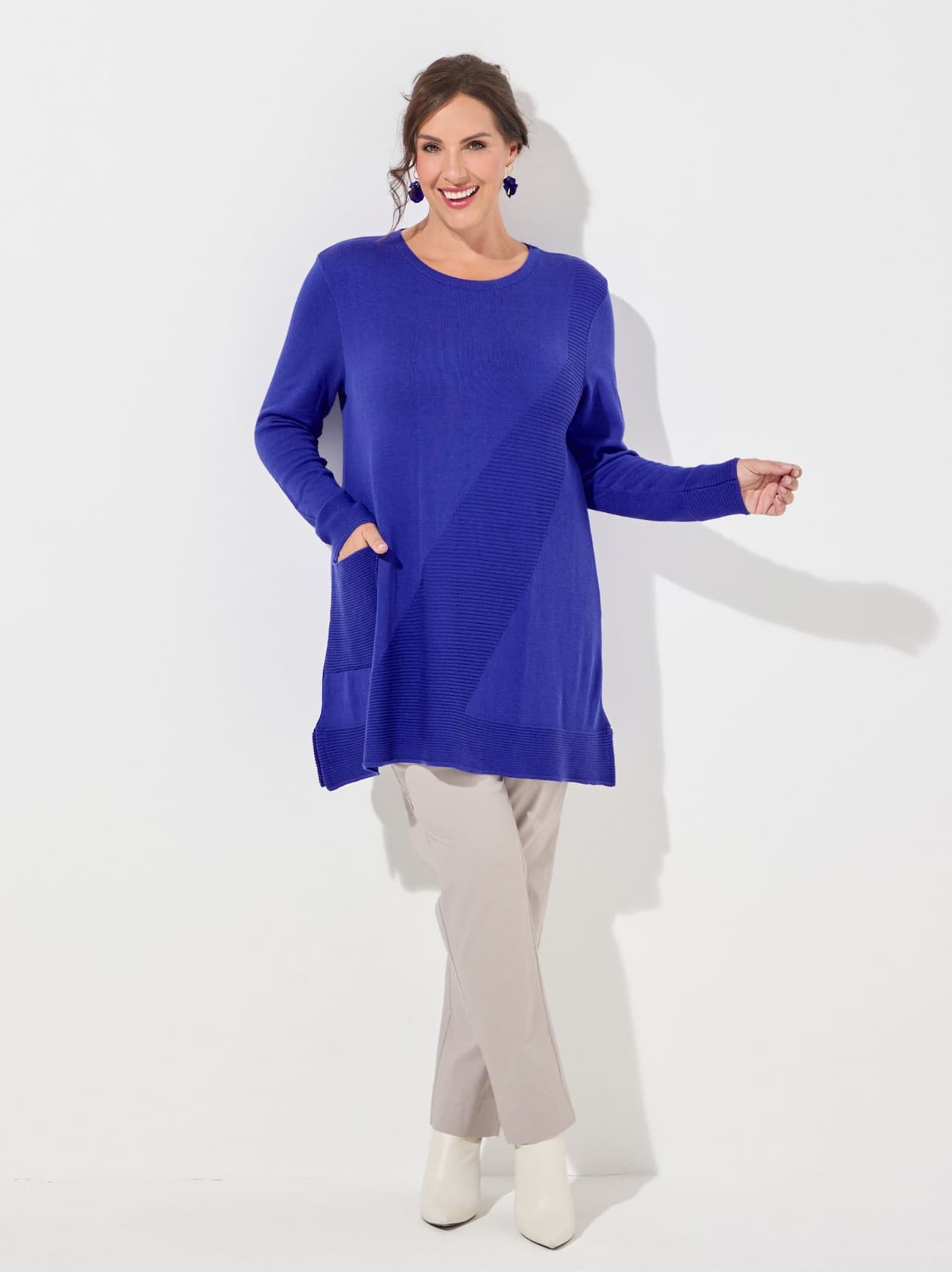 Mia Knitted Jumper Cobalt