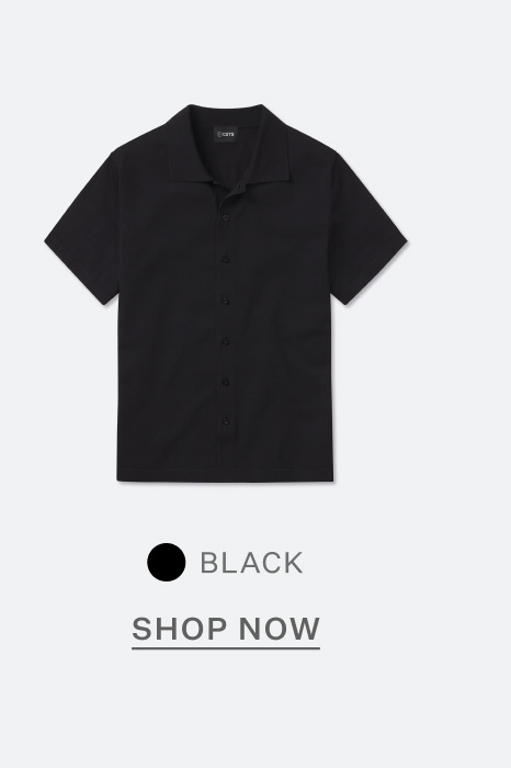 Riviera Knit Button Up - Black