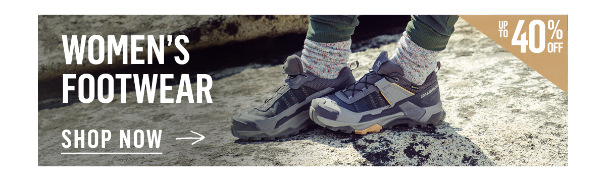 Women's Footwear up to 40% off. Shop Now!