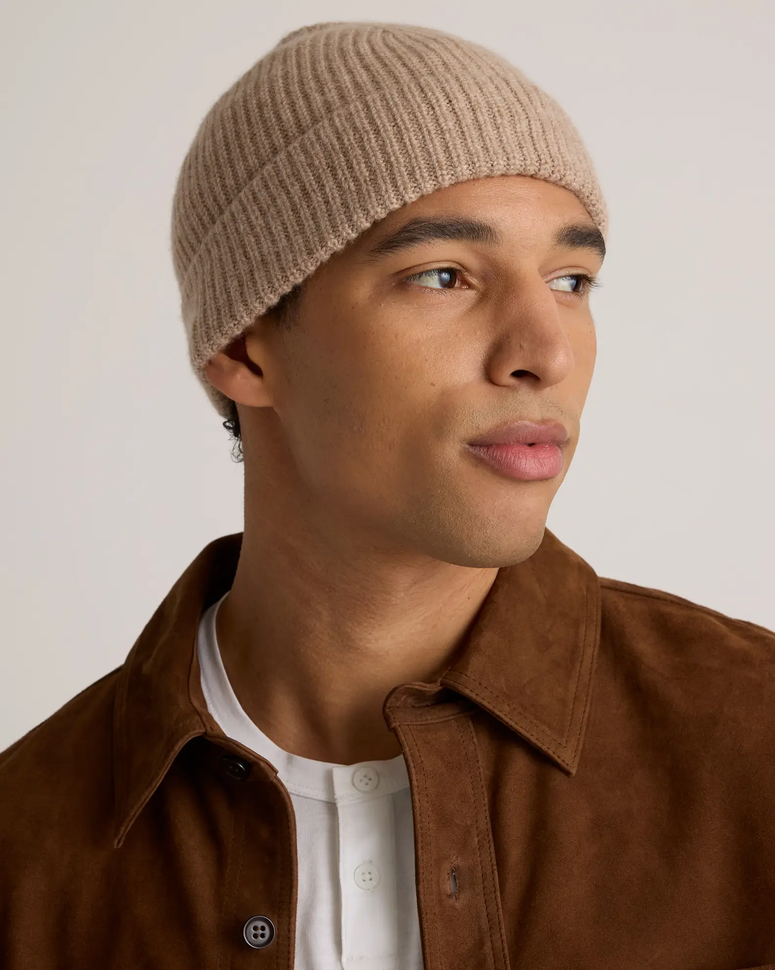 Mongolian Cashmere Ribbed Beanie