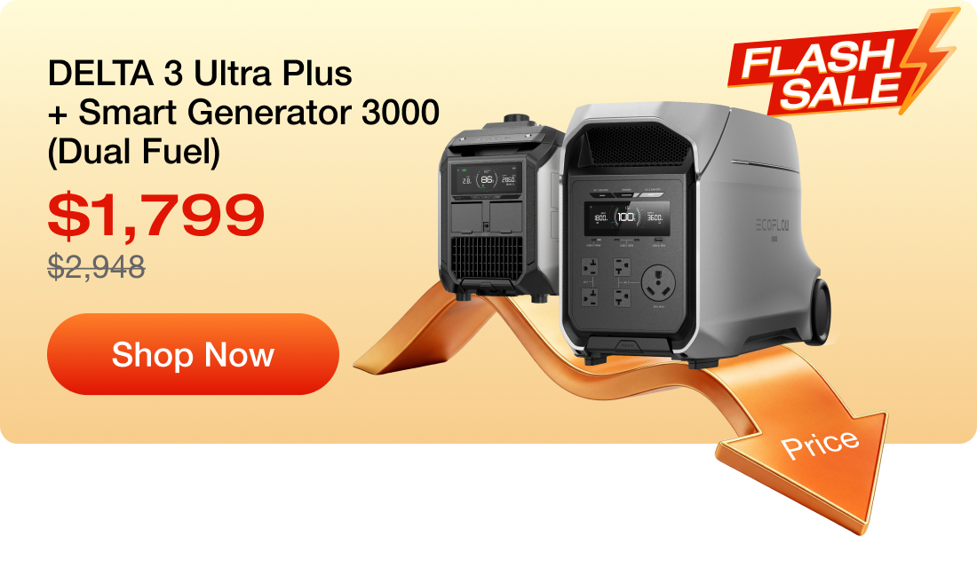 DELTA 3 Ultra Plus + Smart Generator 3000 (Dual Fuel)