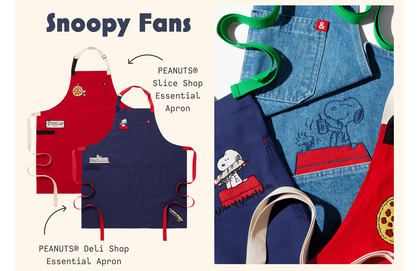 Snoopy Fans | PEANUTS&reg; Slice Shop Essential Apron | PEANUTS&reg; Deli Shop Essential Apron