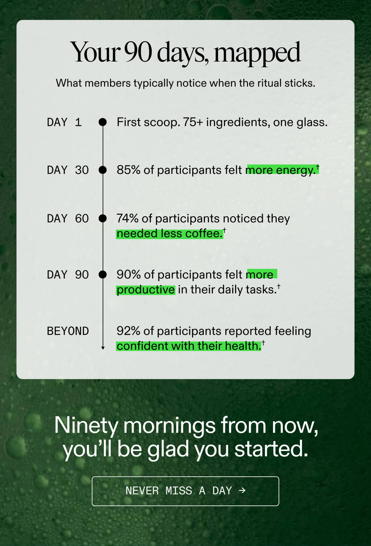 Your 90 days, mapped.
