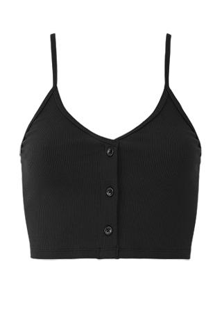 Ribbed Delicate Lounge Tank - grey