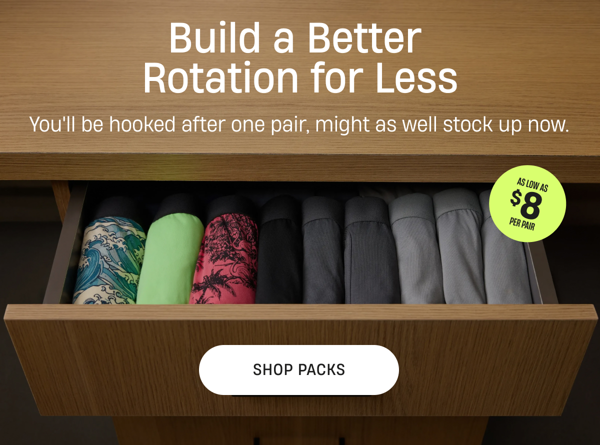 Build a better rotation for less | Shop Packs