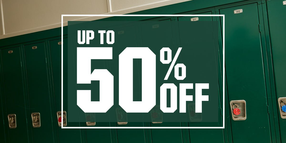 Up to 50% off.