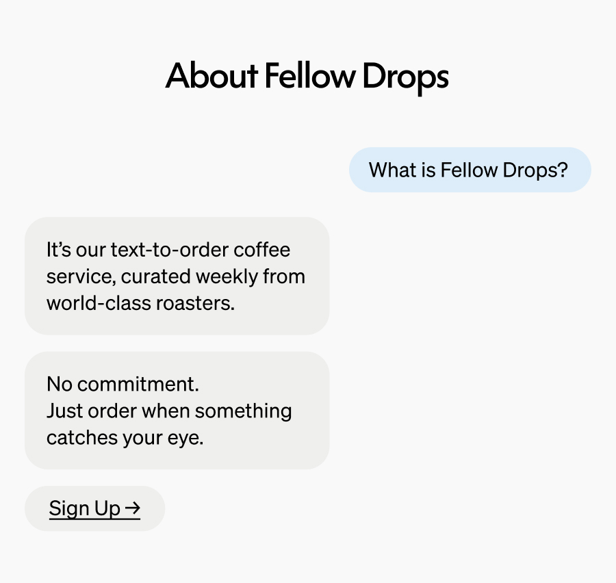 About Fellow Drops  | Sign Up