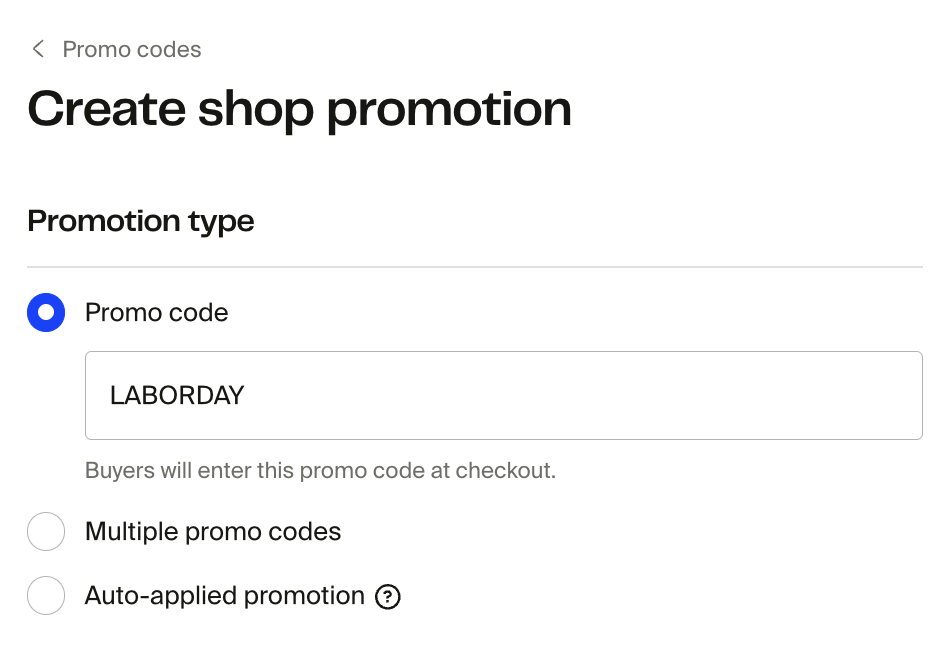 Fourthwall Promo Code Screen