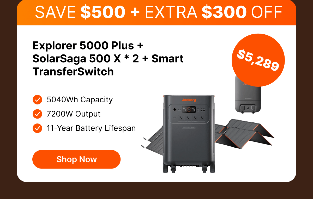 Explorer 5000 Plus +SolarSaga 500 X * 2 + SmartTransferSwitch