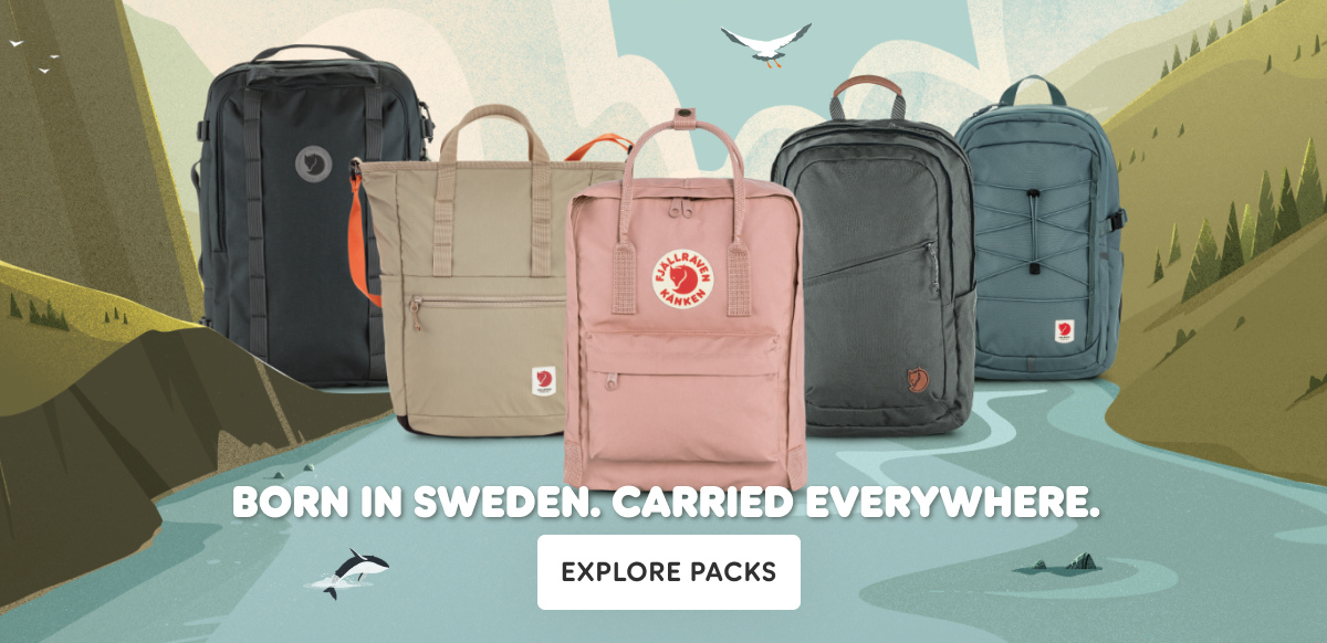 Born in Sweden. Carried everywhere. Explore Packs