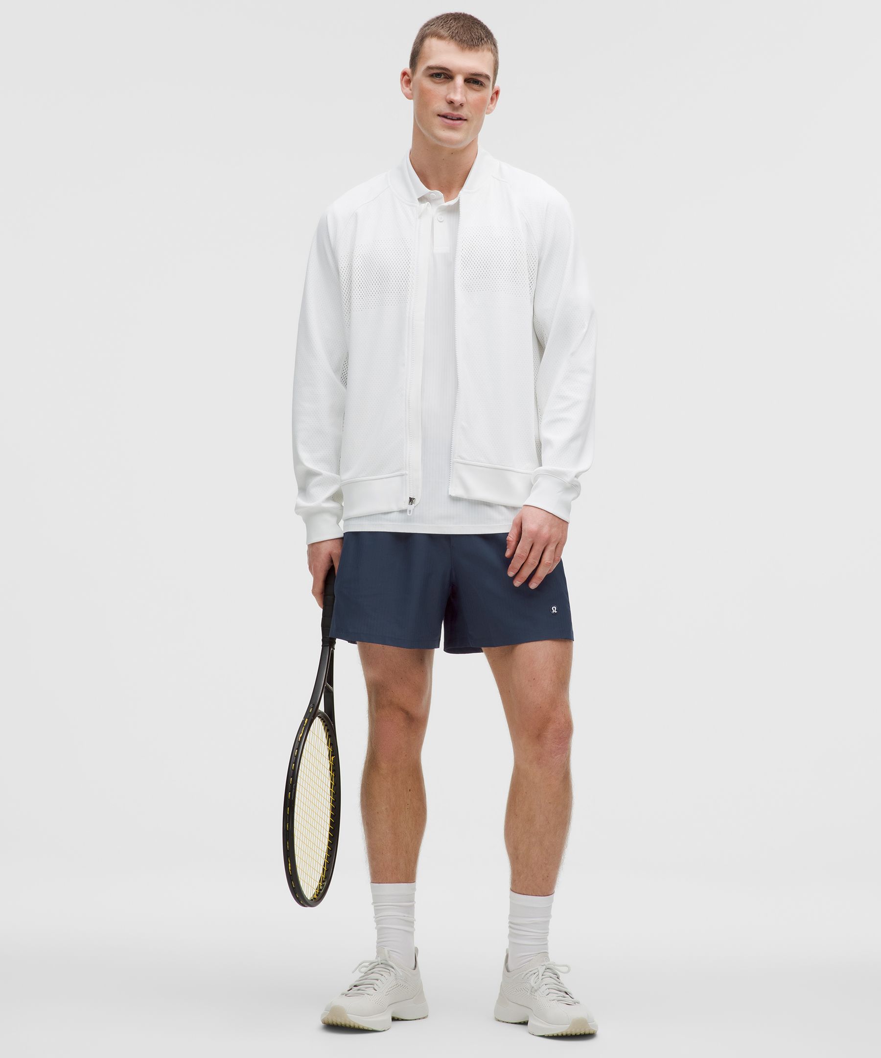 Striped Mesh Tennis Short 5inches