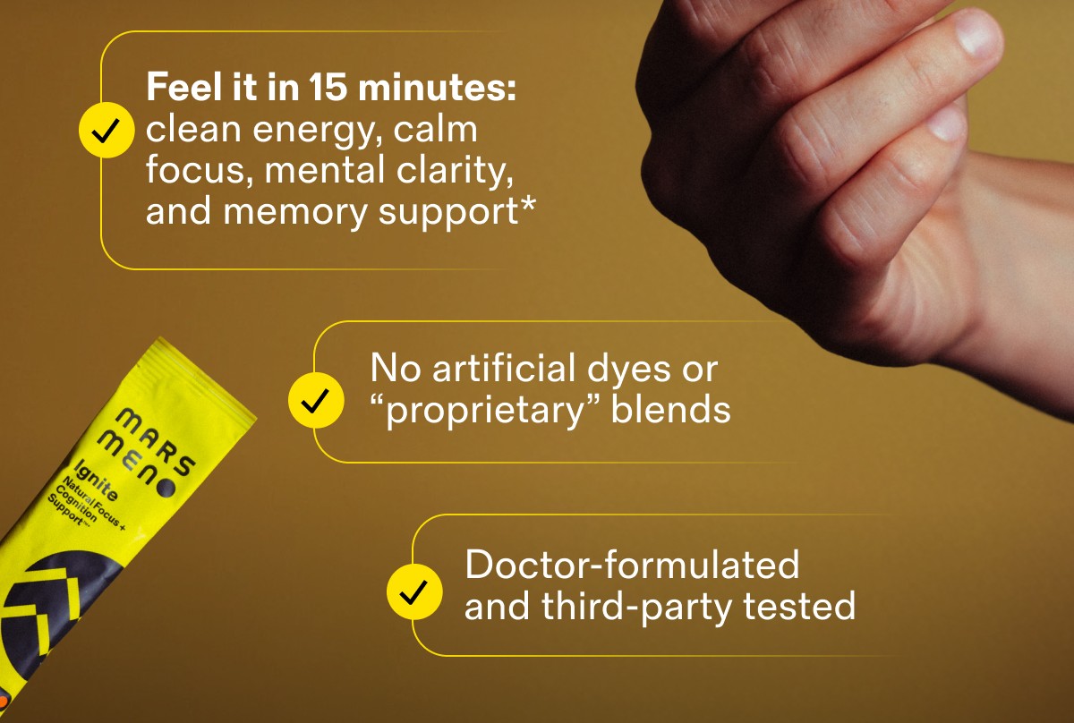 Feel it in 15 minutes: clean energy, calm focus, mental clarity, and memory support*