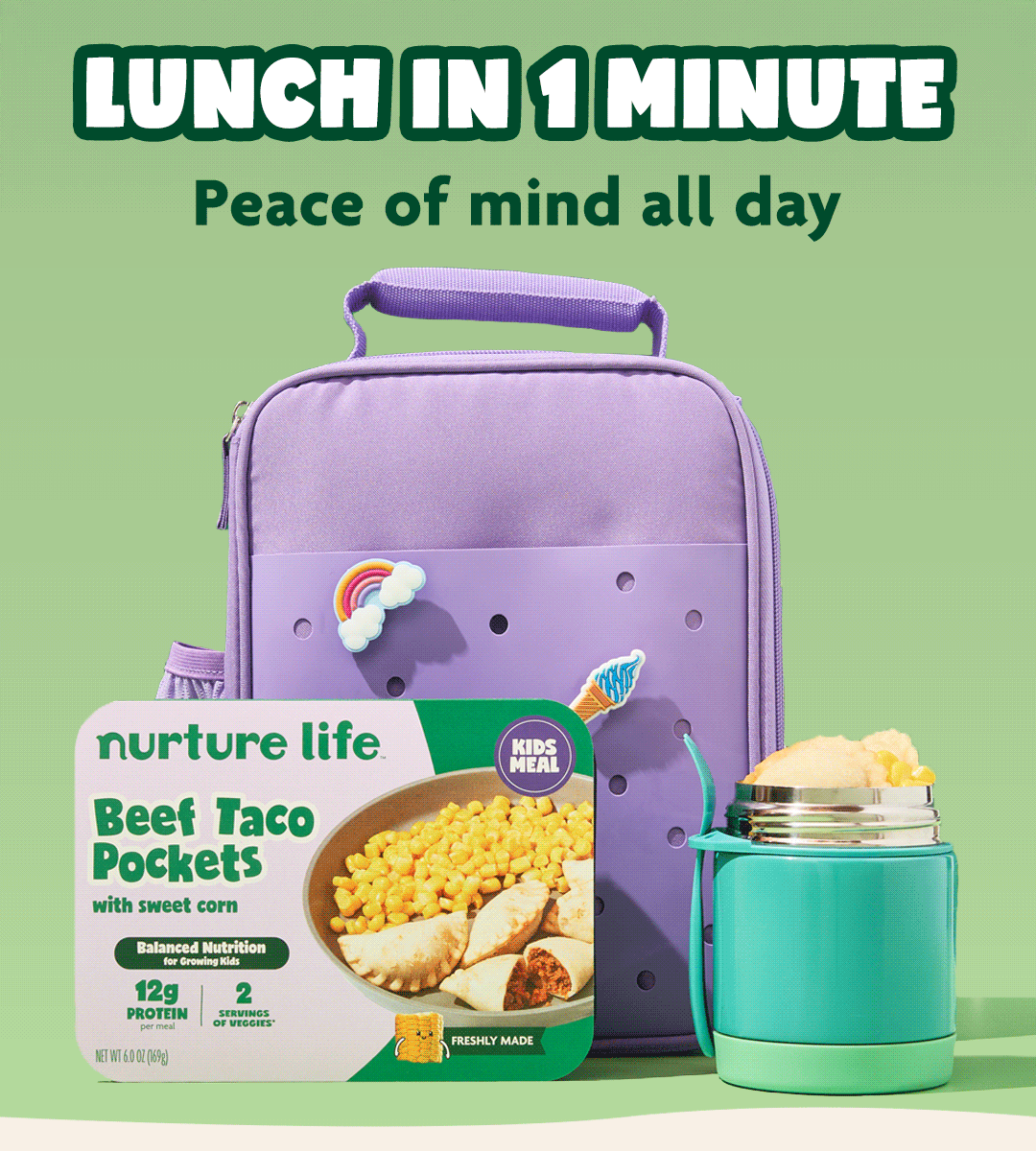 Lunch in 1 minute, peace of mind all day