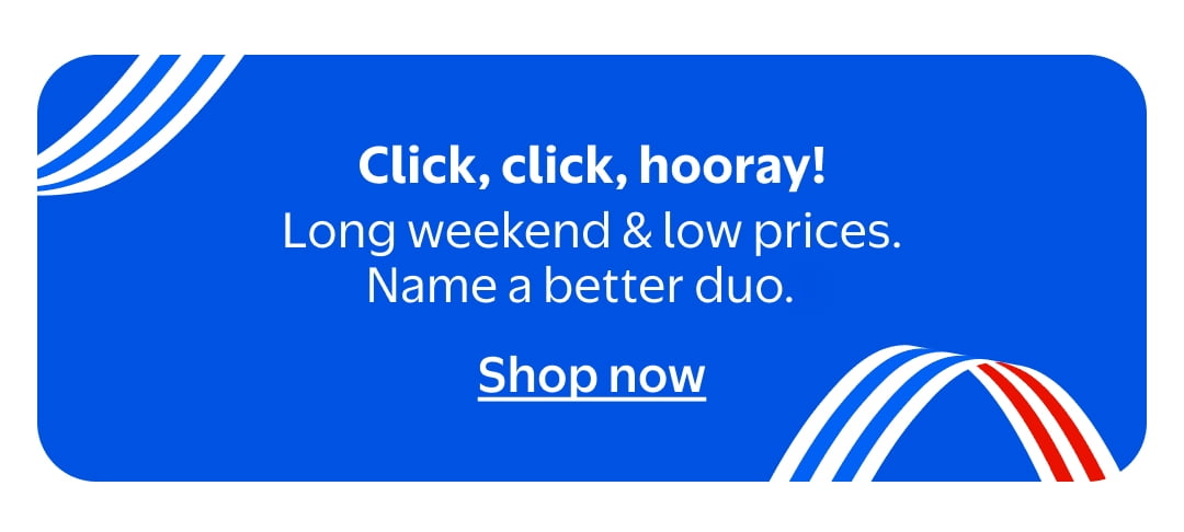 Long weekend & low prices.
