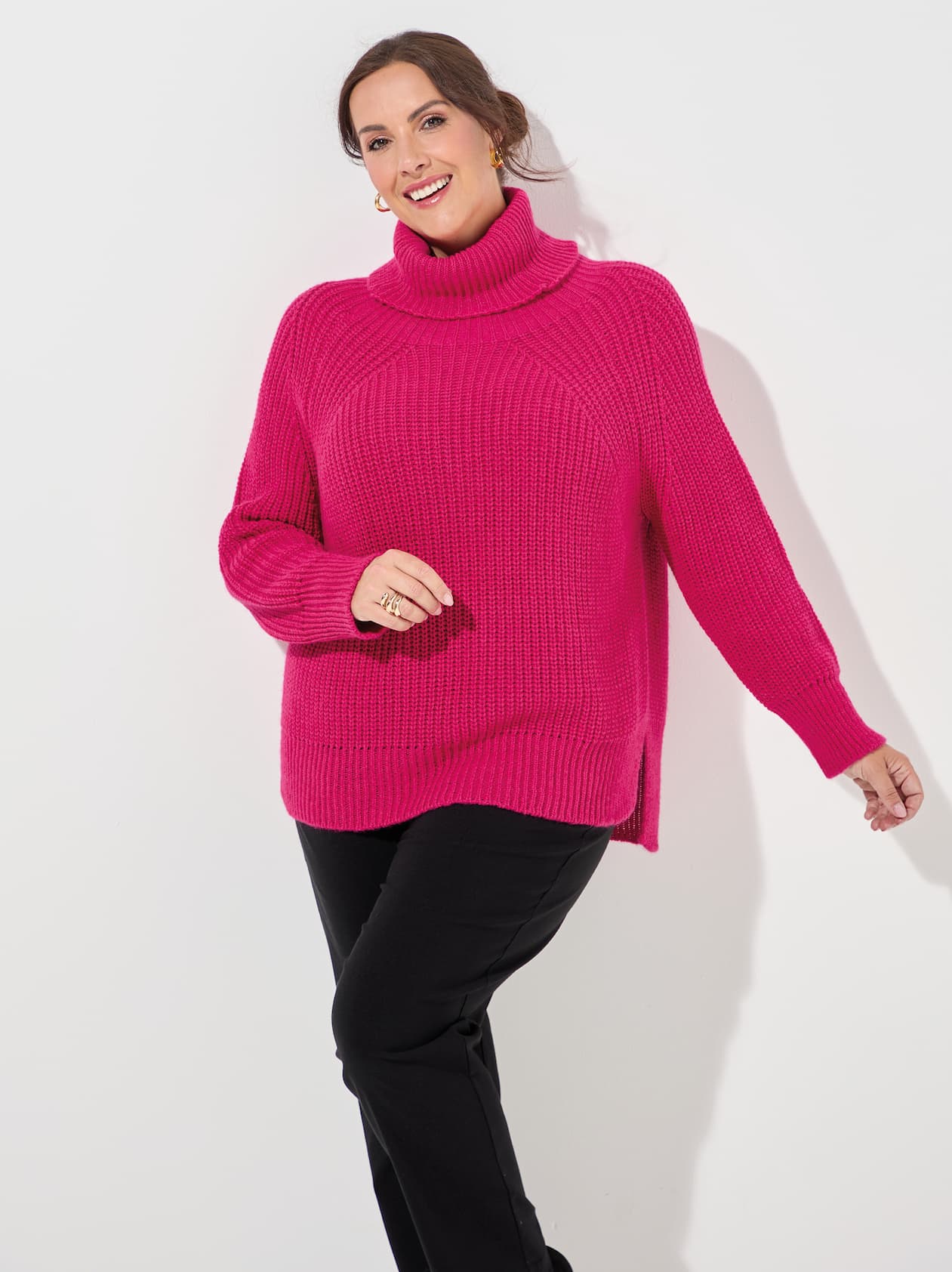 Knitted roll neck jumper