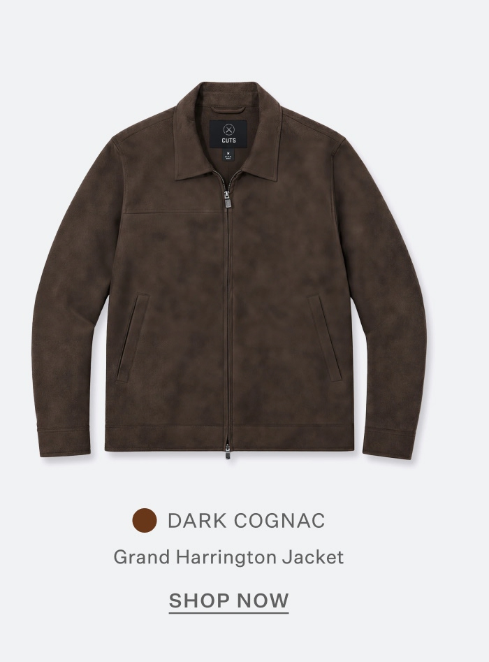 Grand Harrington Jacket - Dark Cognac