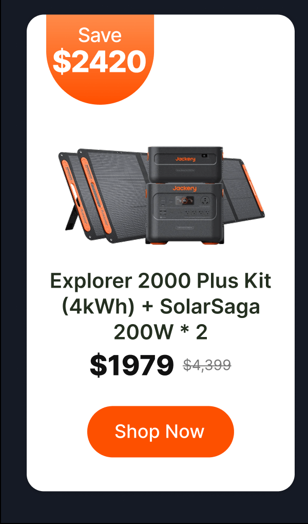 Explorer 2000 Plus Kit (4kWh) + SolarSaga 200W x 2