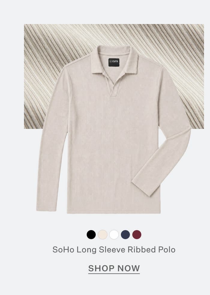 SoHo Long Sleeve Ribbed Polo
