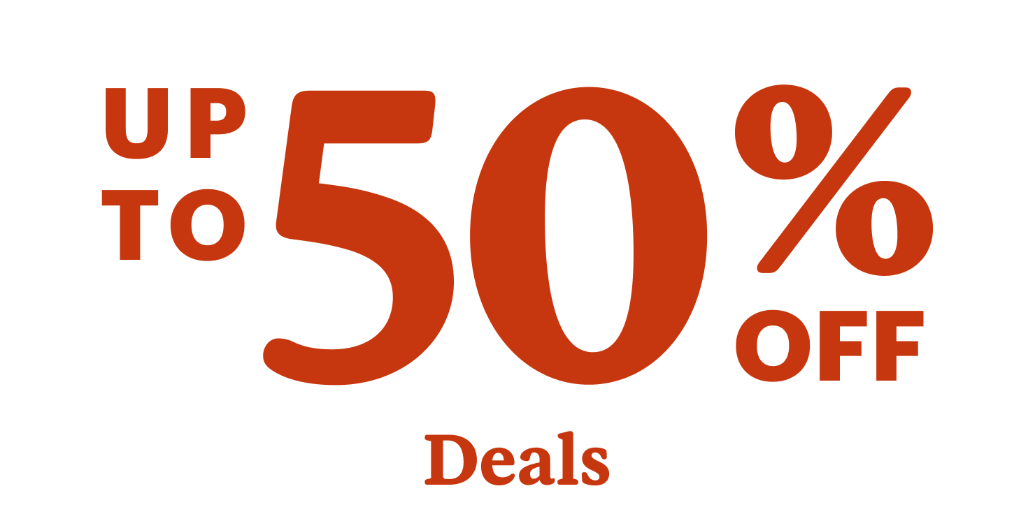 Up to 50% off deals