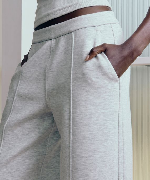 Smooth Spacer High-Rise Wide-Leg Pant