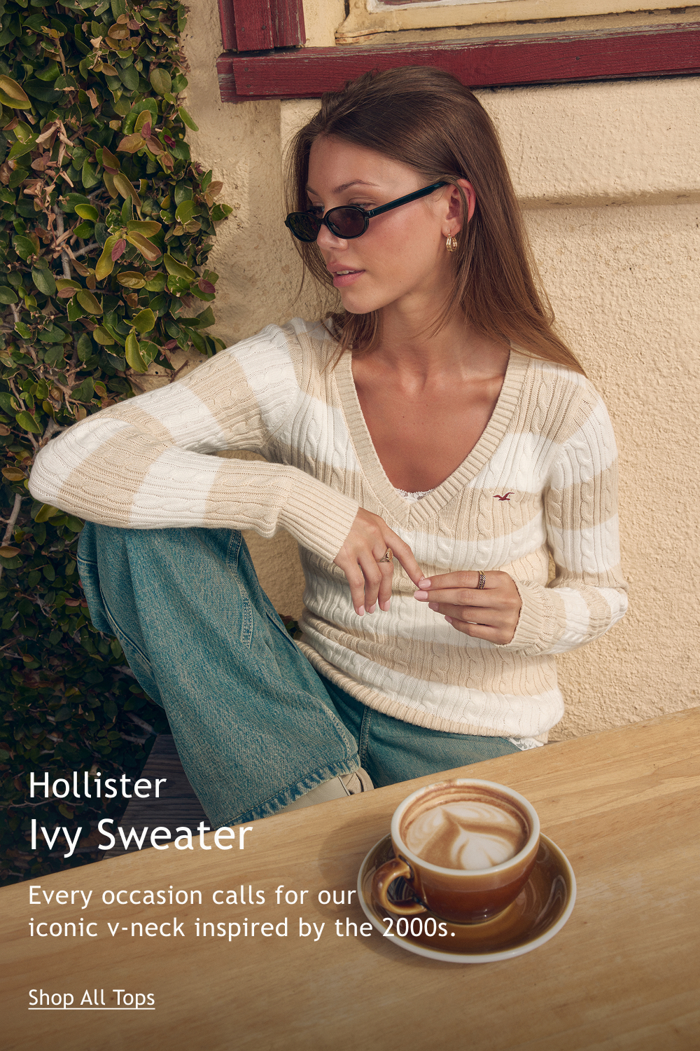 Hollister Ivy Sweater  Every occasion calls for our iconic v-neck inspired by the 2000s.  <Shop All Tops>