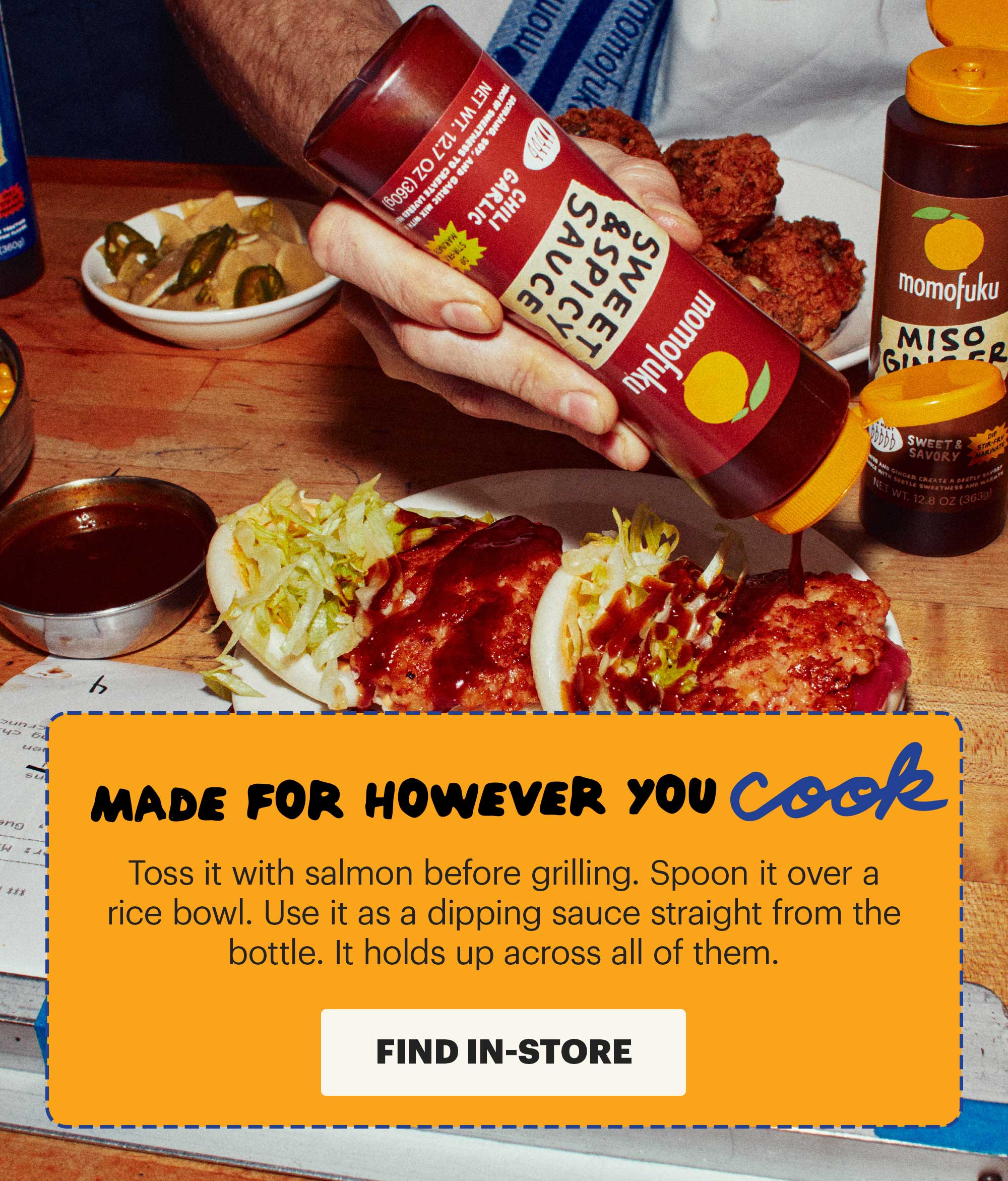 HEADER: Sweet & Spicy SUB-HEADER: The flavor you already know CTA: FIND IN-STORE