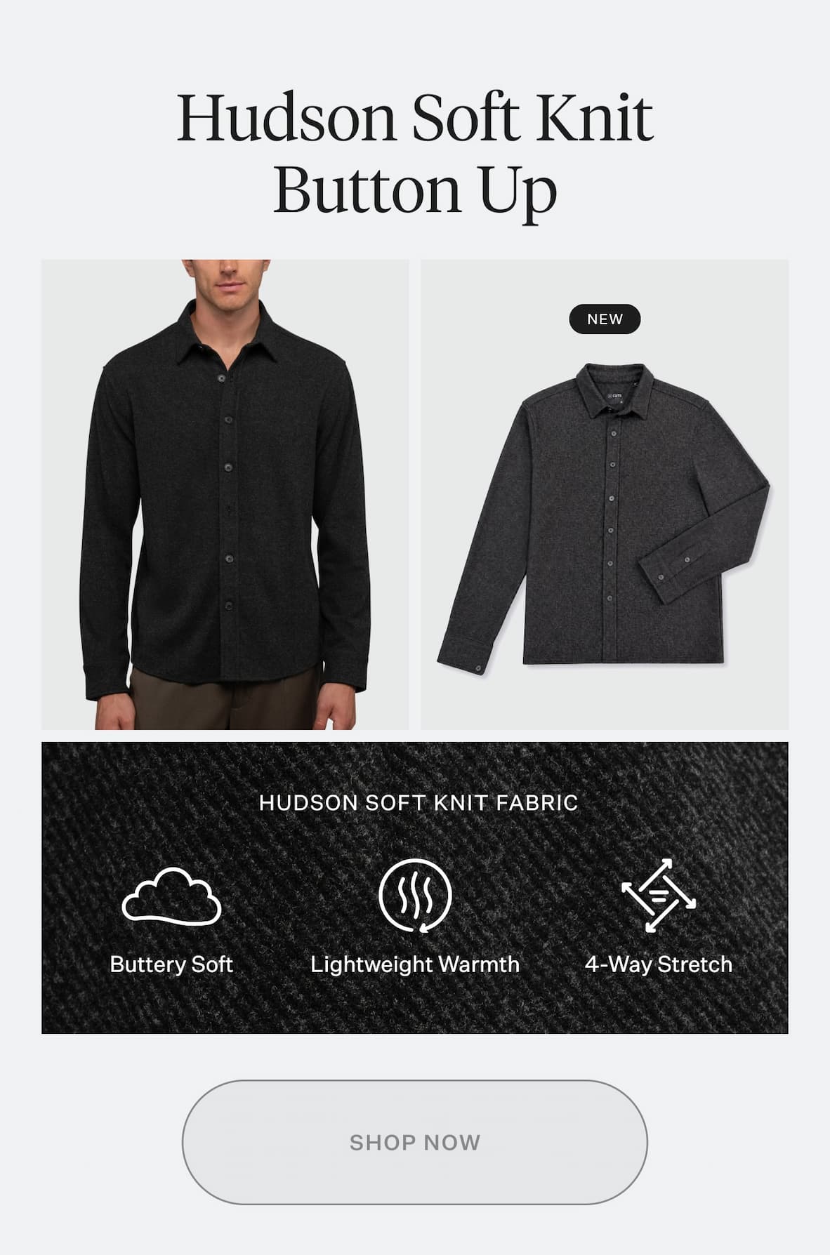 Hudson Soft Knit Button Up