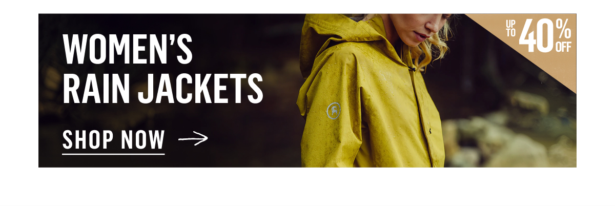 Women's Rain Jackets up to 40% off. Shop Now!