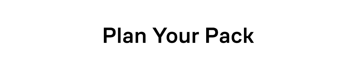 Plan Your Pack