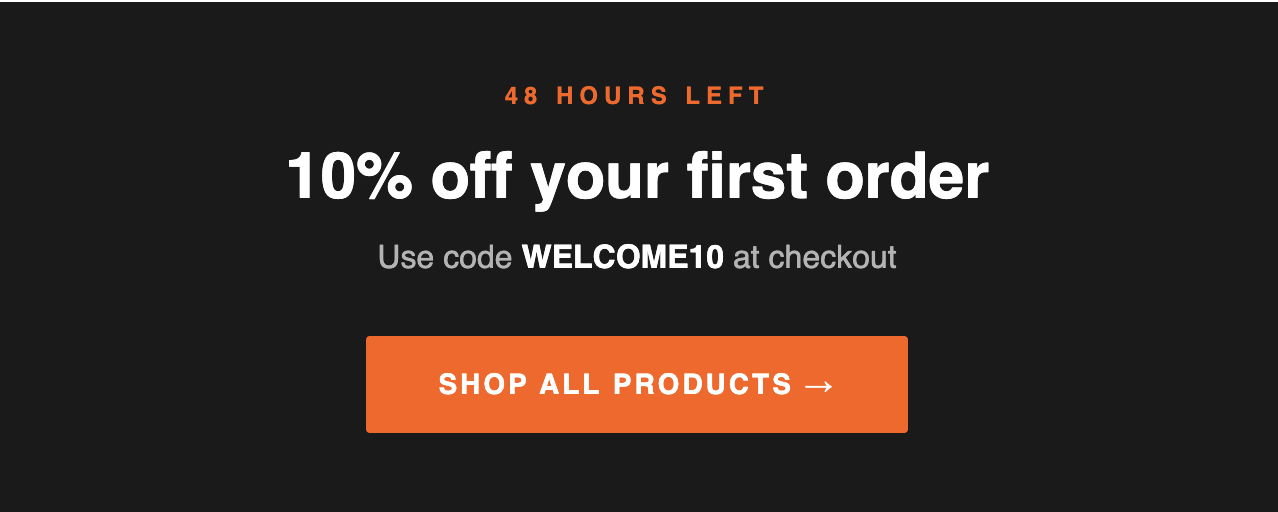10% off your first order
