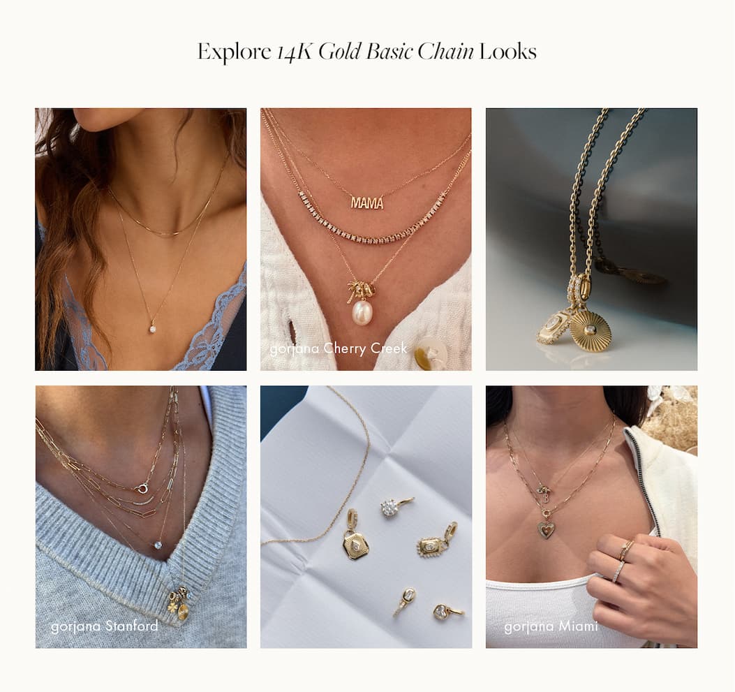 Stylist UGC by Stanford, Cherry Creek, and Miami featuring the 14K Gold Basic Chain