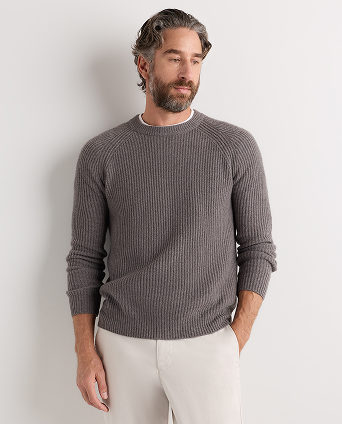 Mongolian Cashmere Fisherman Crewneck Sweater