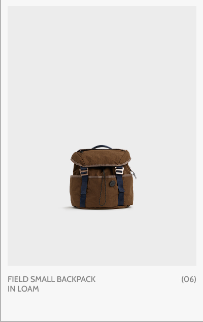 Field Small Backpack in Loam. (06)