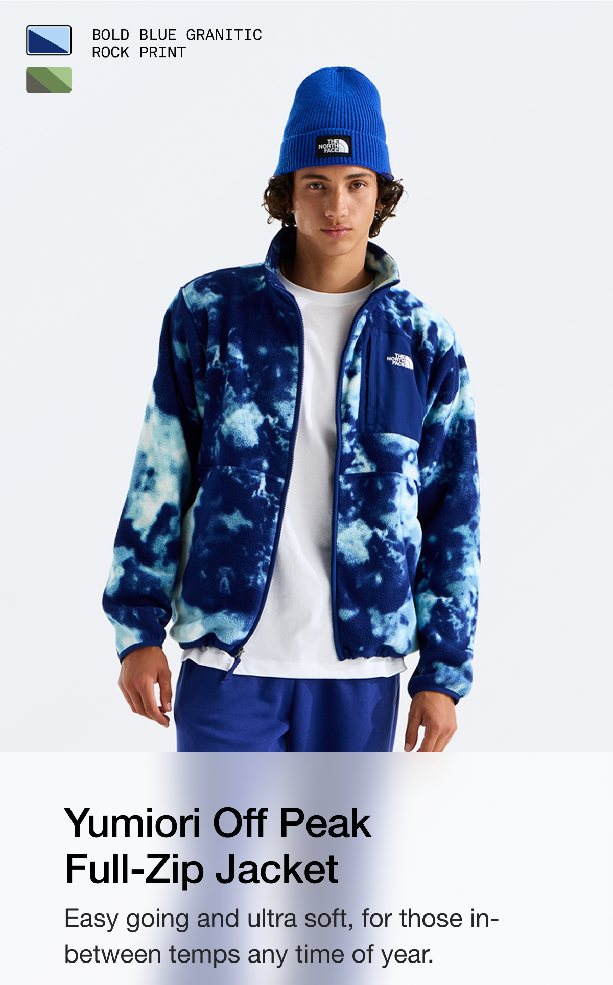 Yumiori Off Peak Full-Zip Jacket. Easy going and ultra soft, for those in-between temps any time of year.