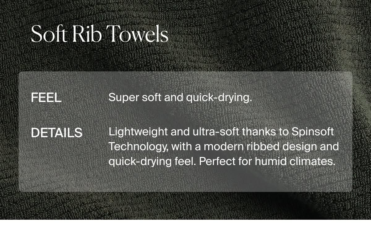 soft rib towels