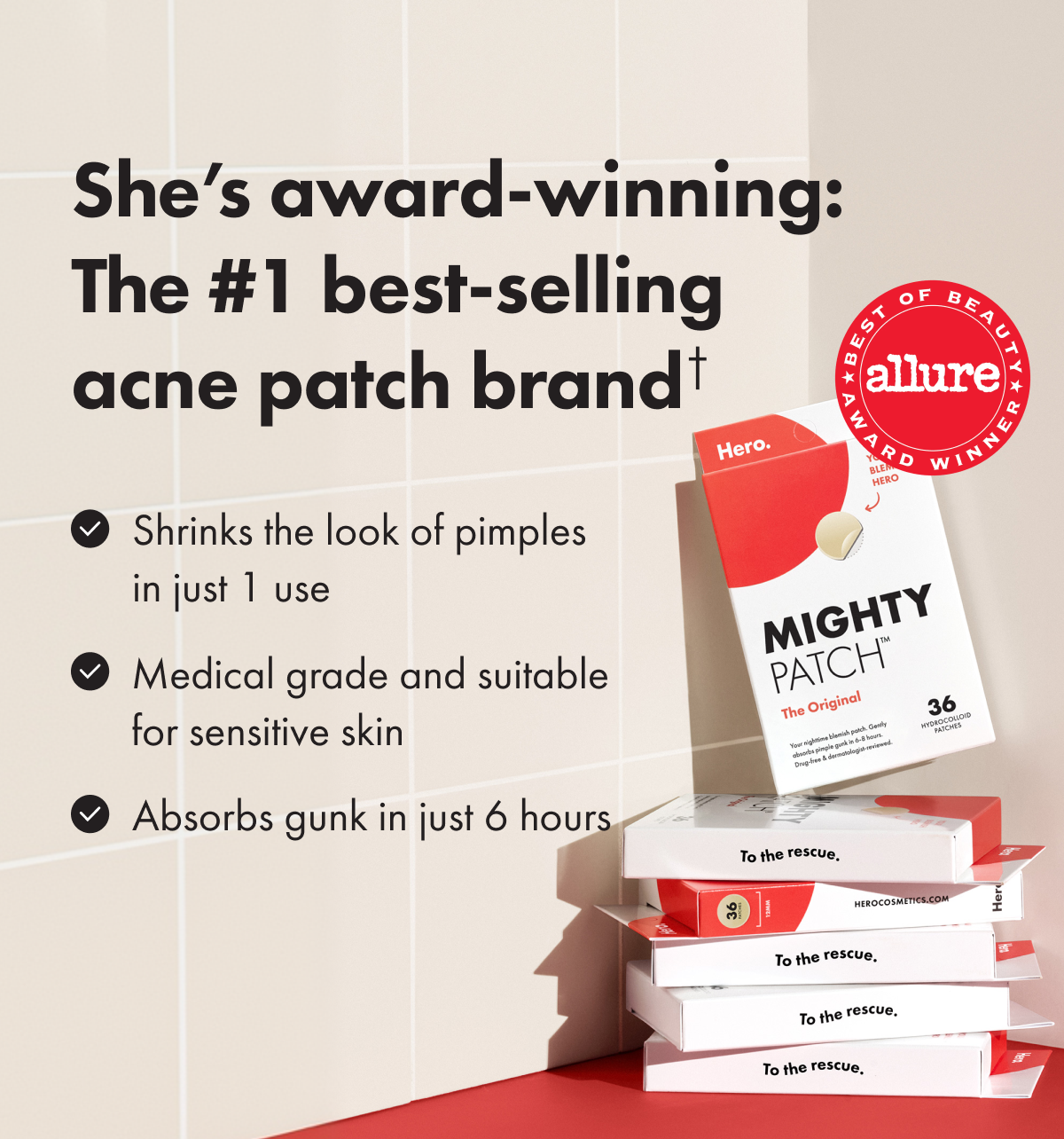 She&rsquo;s award-winning The #1 best-selling acne patch brand✝
