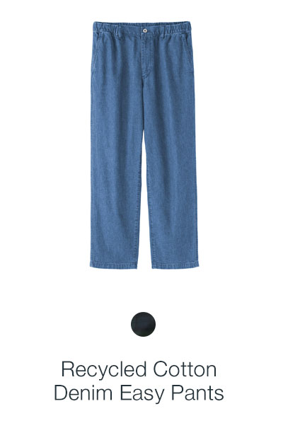 Shop Recycled Cotton Denim Easy Pants