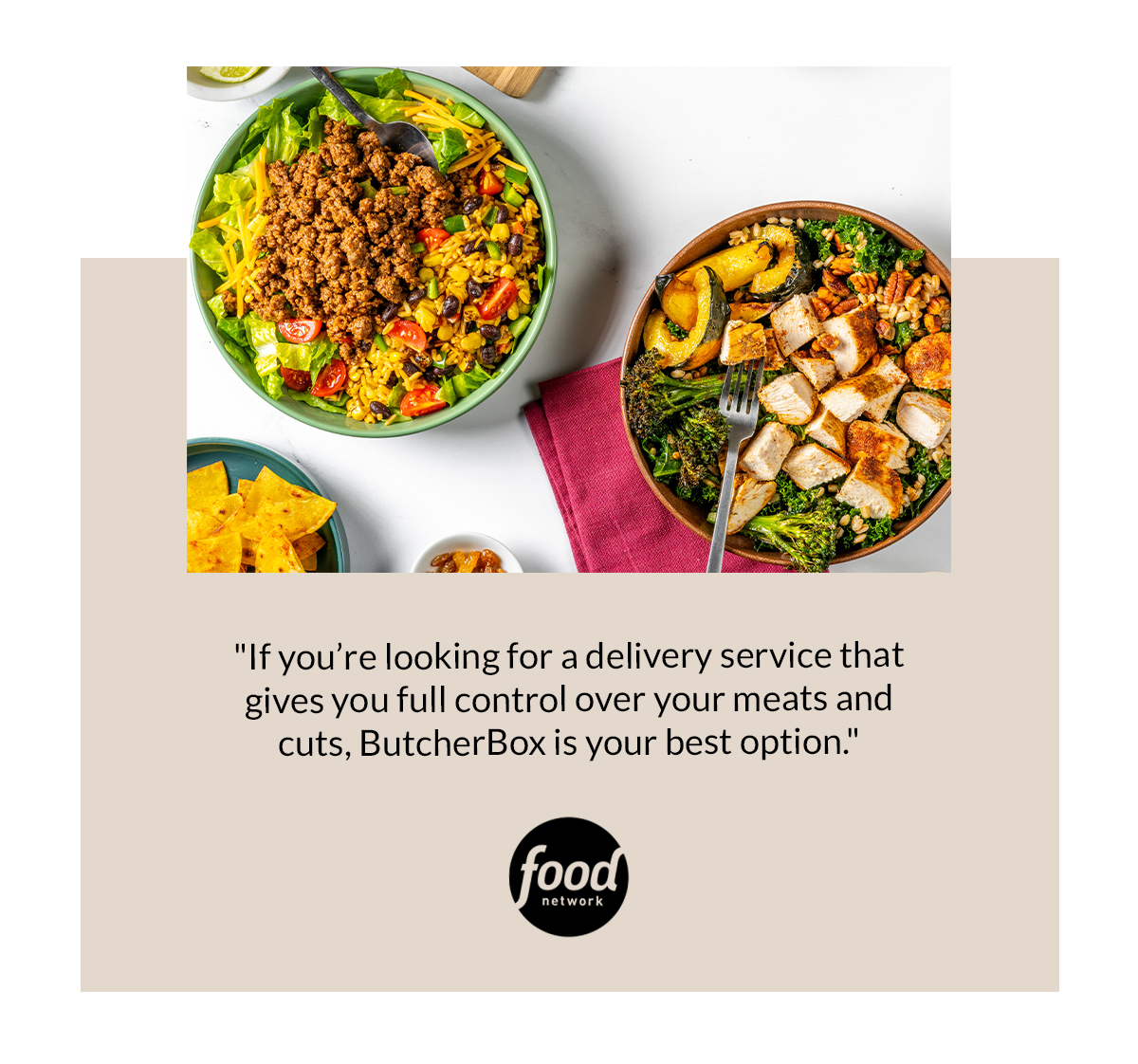 "ButcherBox is your best option" -Food Network