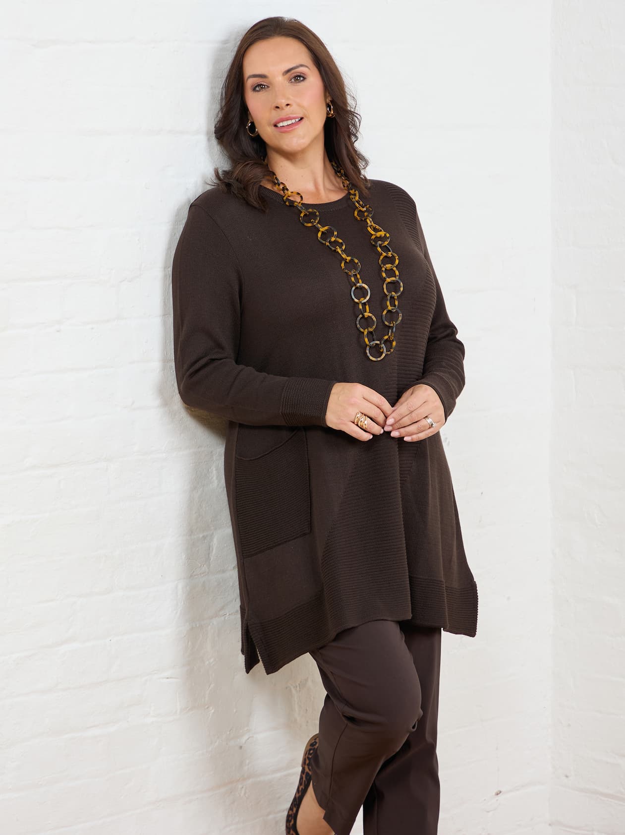 Mia Knitted Jumper Chocolate