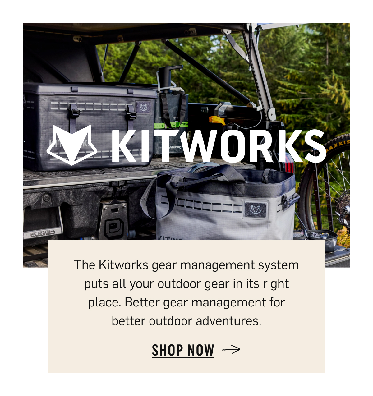 Kitworks: gear management system that puts all your outdoor gear in its right place. Shop Now!
